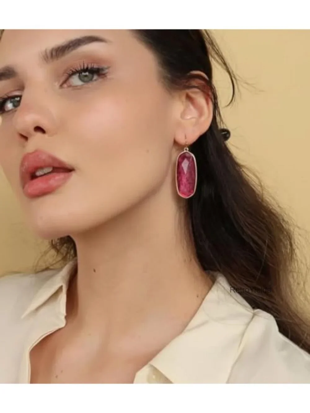 Colorful Sparkle Resin Dangle Drop Earrings with Gold Strand, Lightweight Fish